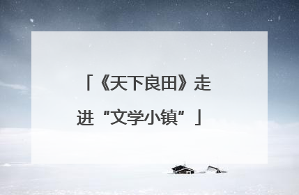 《天下良田》走进“文学小镇”