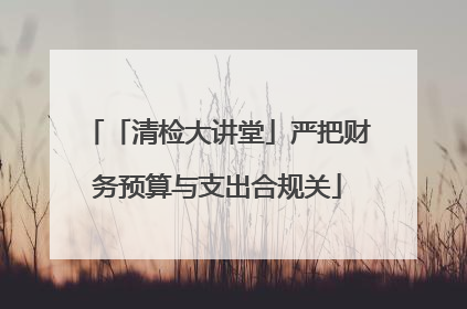 「清检大讲堂」严把财务预算与支出合规关