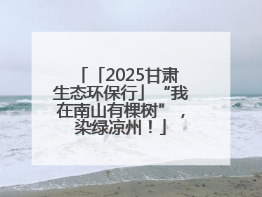 「2025甘肃生态环保行」“我在南山有棵树”，染绿凉州！