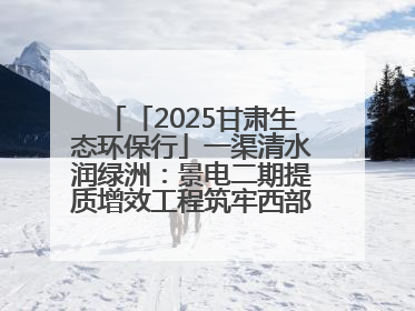 「2025甘肃生态环保行」一渠清水润绿洲：景电二期提质增效工程筑牢西部生态安全屏障