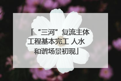 “三河”复流主体工程基本完工 人水和谐场景初现