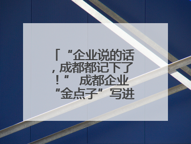“企业说的话，成都都记下了！” 成都企业“金点子”写进数字文创政策