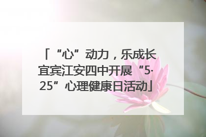 “心”动力，乐成长 宜宾江安四中开展“5·25”心理健康日活动