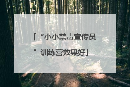 “小小禁毒宣传员”训练营效果好