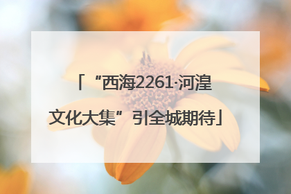 “西海2261·河湟文化大集”引全城期待