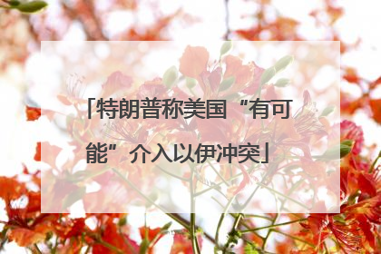 特朗普称美国“有可能”介入以伊冲突