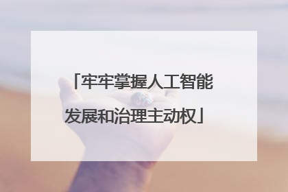 牢牢掌握人工智能发展和治理主动权