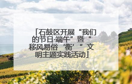 石鼓区开展“我们的节日·端午”暨“移风易俗‘衡’”文明主题实践活动