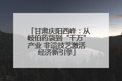 甘肃庆阳西峰：从岐伯药袋到“千万”产业 非遗技艺激活经济新引擎