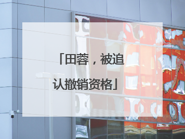 田蓉，被追认撤销资格