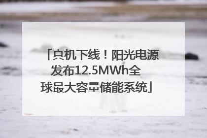 真机下线！阳光电源发布12.5MWh全球最大容量储能系统