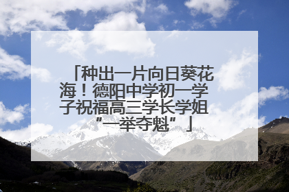 种出一片向日葵花海！德阳中学初一学子祝福高三学长学姐“一举夺魁”