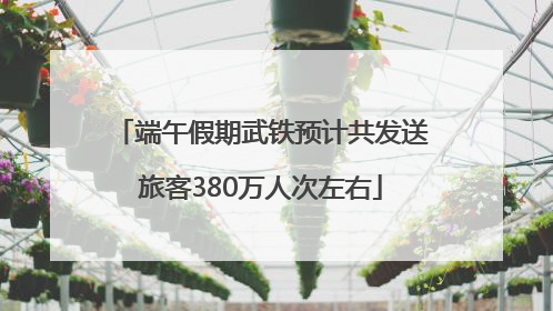 端午假期武铁预计共发送旅客380万人次左右