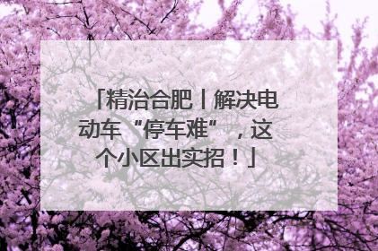 精治合肥丨解决电动车“停车难”，这个小区出实招！