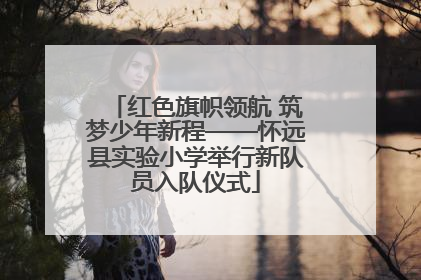 红色旗帜领航 筑梦少年新程——怀远县实验小学举行新队员入队仪式