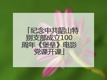 纪念中共韶山特别支部成立100周年《堡垒》电影党课开课