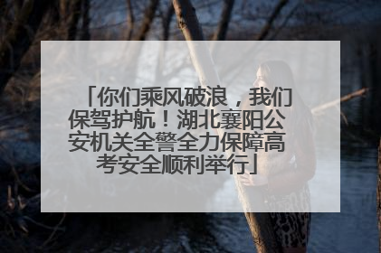 你们乘风破浪，我们保驾护航！湖北襄阳公安机关全警全力保障高考安全顺利举行