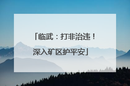 临武：打非治违！深入矿区护平安