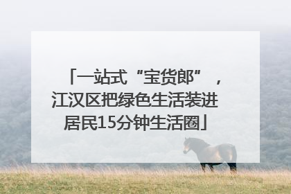 一站式“宝货郎”，江汉区把绿色生活装进居民15分钟生活圈