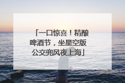 一口惊喜！精酿啤酒节，坐星空版公交兜风夜上海