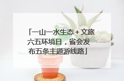 一山一水生态＋文旅 六五环境日，省会发布五条主题游线路