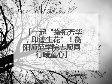一起“袋拓芳华，印迹生花”！衡阳师范学院志愿同行暖童心