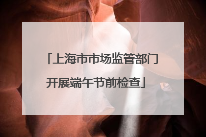 上海市市场监管部门开展端午节前检查