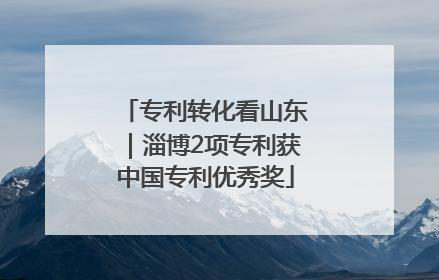 专利转化看山东｜淄博2项专利获中国专利优秀奖