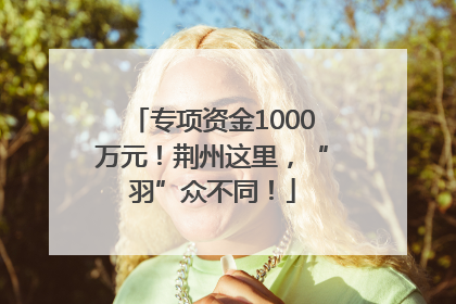 专项资金1000万元！荆州这里，“羽”众不同！