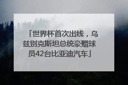 世界杯首次出线，乌兹别克斯坦总统豪赠球员42台比亚迪汽车