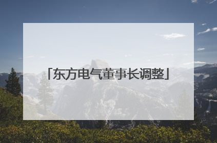 东方电气董事长调整