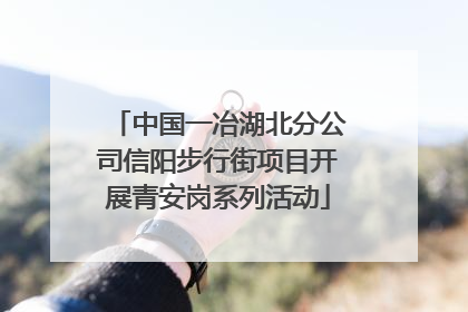 中国一冶湖北分公司信阳步行街项目开展青安岗系列活动