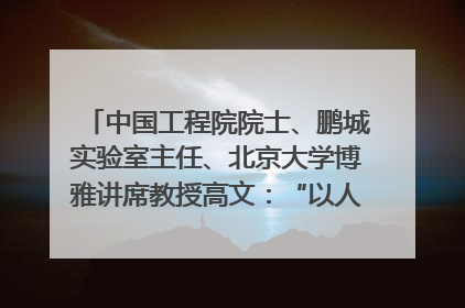 中国工程院院士、鹏城实验室主任、北京大学博雅讲席教授高文：“以人为本 智能向善” 推动文化与科技相生相促｜聚焦2025文化强国建设高峰论坛