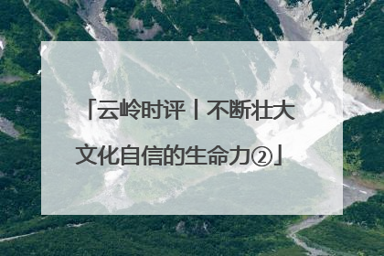 云岭时评丨不断壮大文化自信的生命力②