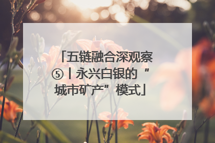 五链融合深观察⑤丨永兴白银的“城市矿产”模式