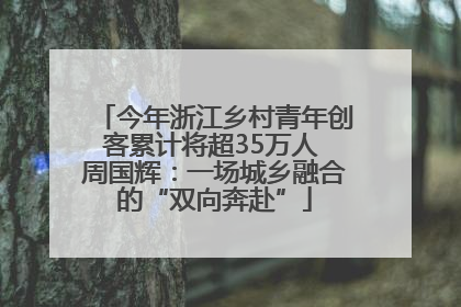 今年浙江乡村青年创客累计将超35万人 周国辉：一场城乡融合的“双向奔赴”