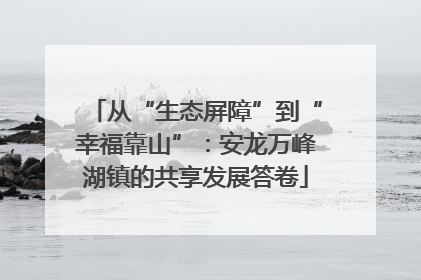 从“生态屏障”到“幸福靠山”：安龙万峰湖镇的共享发展答卷