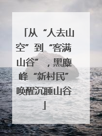 从“人去山空”到“客满山谷”，黑麋峰“新村民”唤醒沉睡山谷