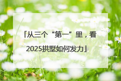 从三个“第一”里，看2025拱墅如何发力