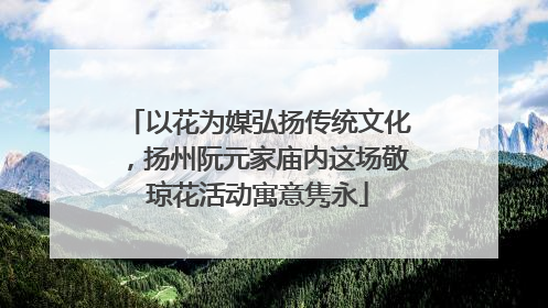 以花为媒弘扬传统文化，扬州阮元家庙内这场敬琼花活动寓意隽永