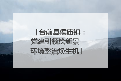 台前县侯庙镇：党建引领绘新景 环境整治焕生机