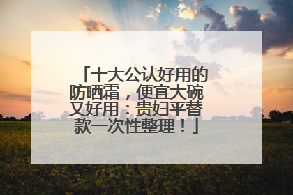 十大公认好用的防晒霜，便宜大碗又好用：贵妇平替款一次性整理！