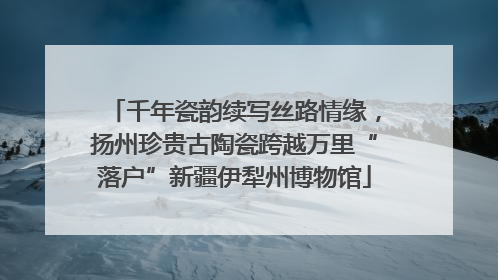 千年瓷韵续写丝路情缘，扬州珍贵古陶瓷跨越万里“落户”新疆伊犁州博物馆