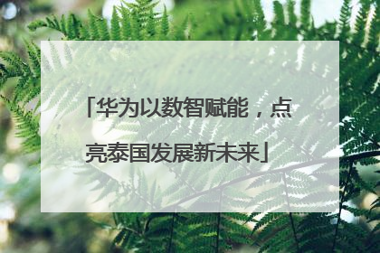 华为以数智赋能，点亮泰国发展新未来