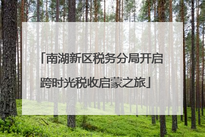 南湖新区税务分局开启跨时光税收启蒙之旅