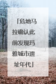 危地马拉确认此前发现玛雅城市遗址年代