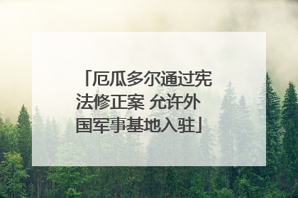 厄瓜多尔通过宪法修正案 允许外国军事基地入驻