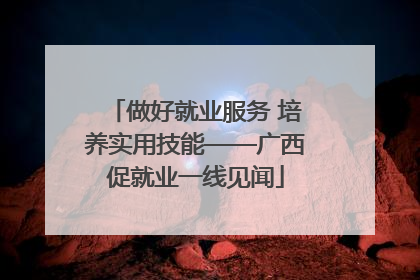 做好就业服务 培养实用技能——广西促就业一线见闻