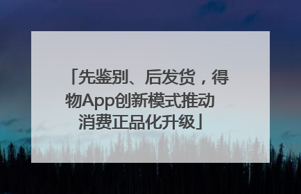 先鉴别、后发货，得物App创新模式推动消费正品化升级