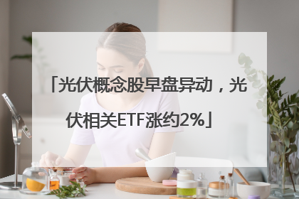 光伏概念股早盘异动，光伏相关ETF涨约2%